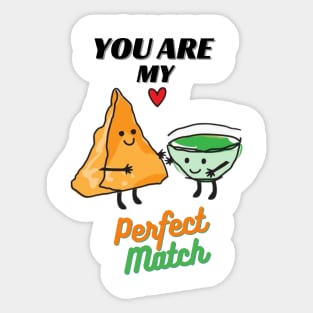 You are my perfect Match - Desi valentines day gift Sticker